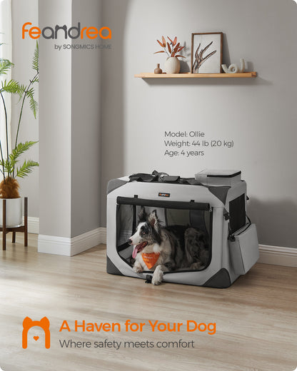 Collapsible Soft Dog Crate - Portable & Secure Travel Kennel