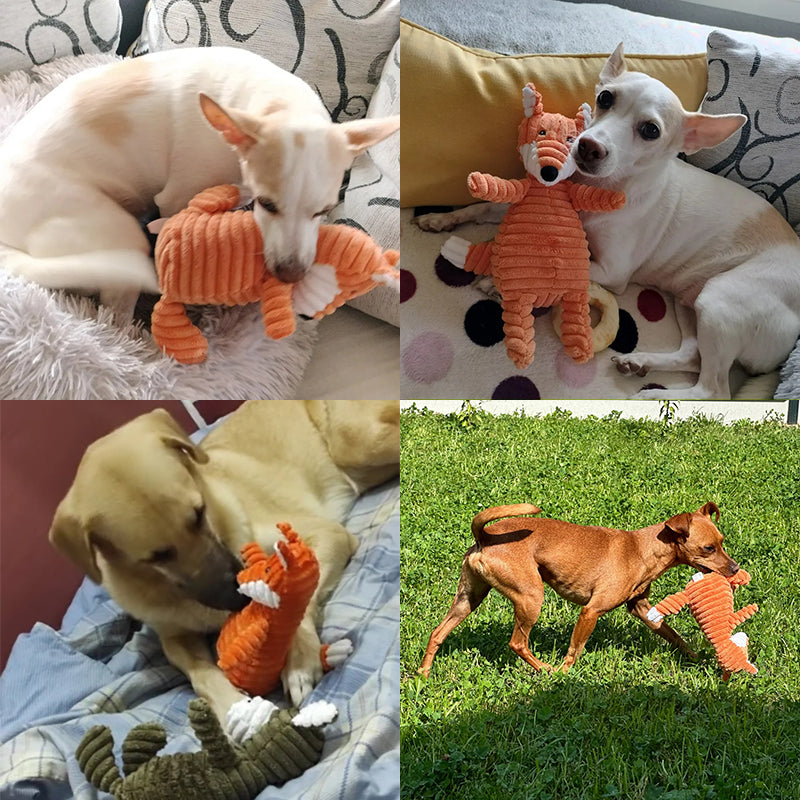 Dog Squeak Toy - Plush Animal Chew & Play for Small Dogs