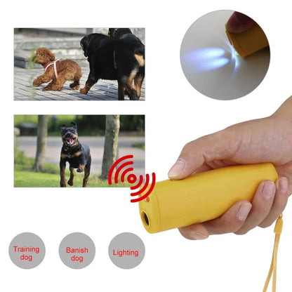 Dog Bark Stopper, Anti-Bark Trainer with Flashlight, 3-in-1 Device