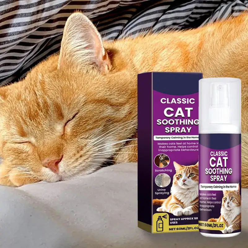 Cat Calming Spray 100ml - Natural Stress Relief & Scratch Prevention