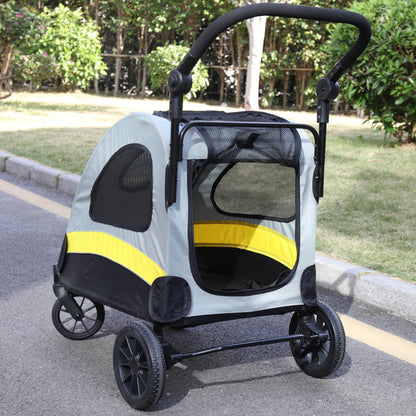 Portable Pet Stroller: Foldable Travel Wagon for Small Dogs & Cats