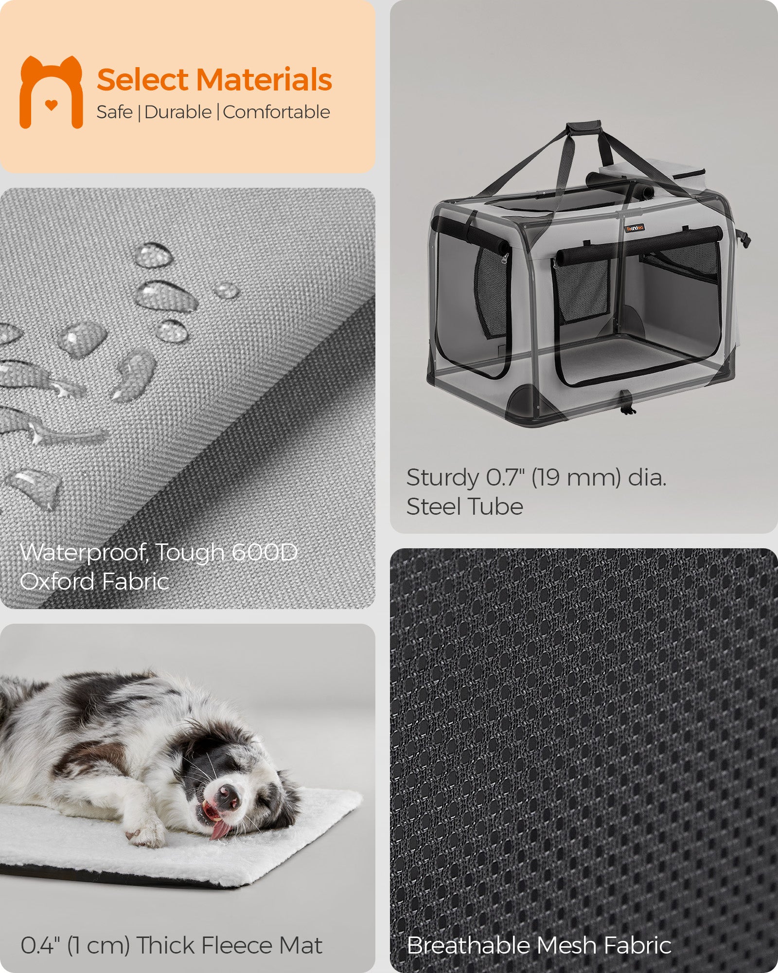 Collapsible Soft Dog Crate - Portable & Secure Travel Kennel