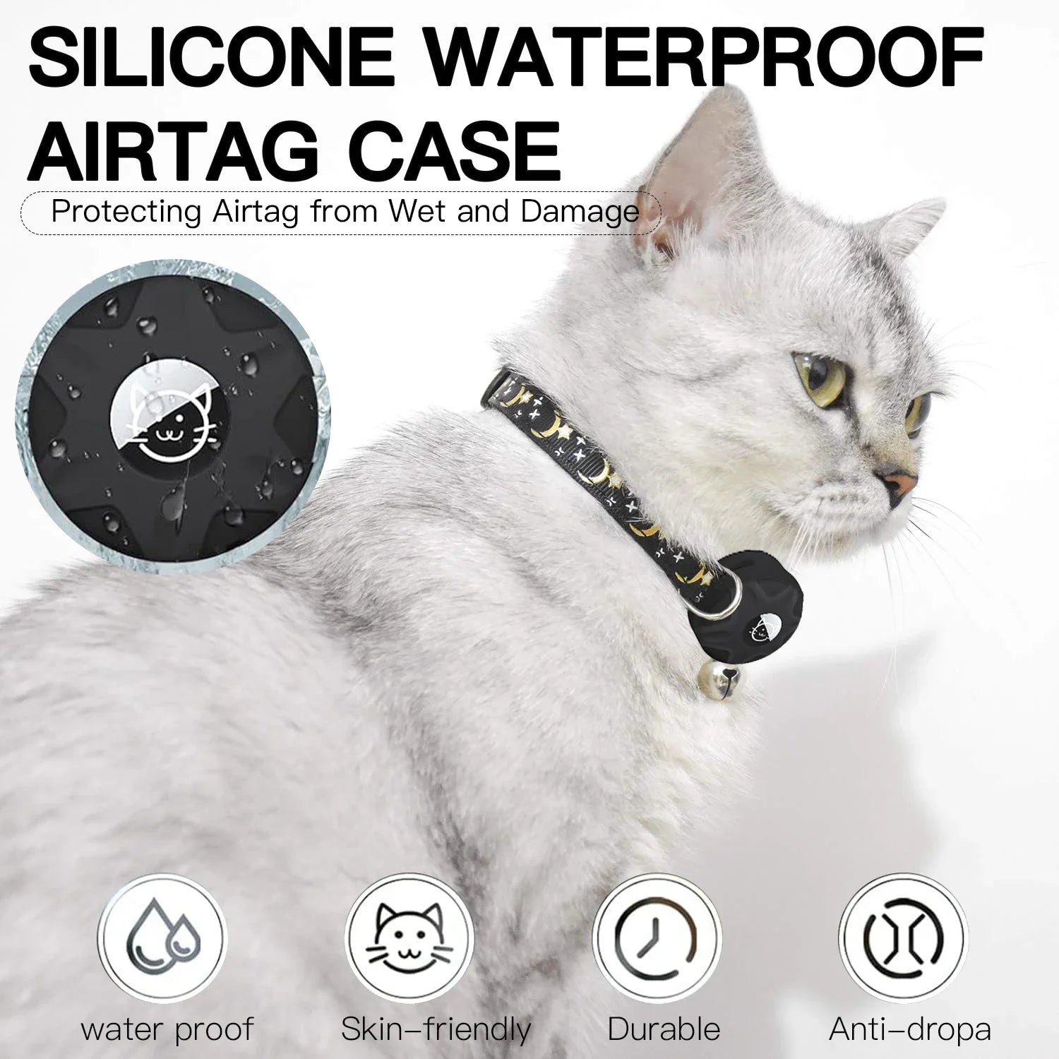 Apple Tag Cat Collar: Reflective, Safe, & Breakaway Design