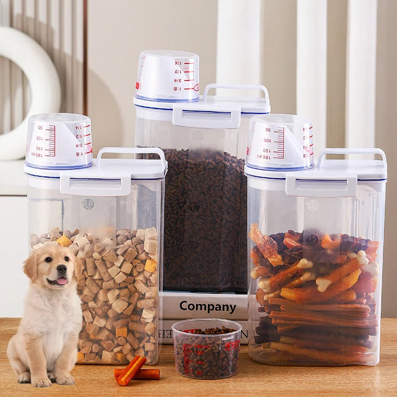 Dog Food Storage Bucket - Sealed Pet Grain Container
