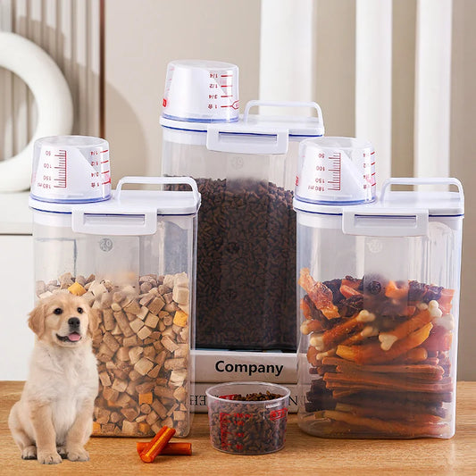 Dog Food Storage Bucket - Sealed Pet Grain Container