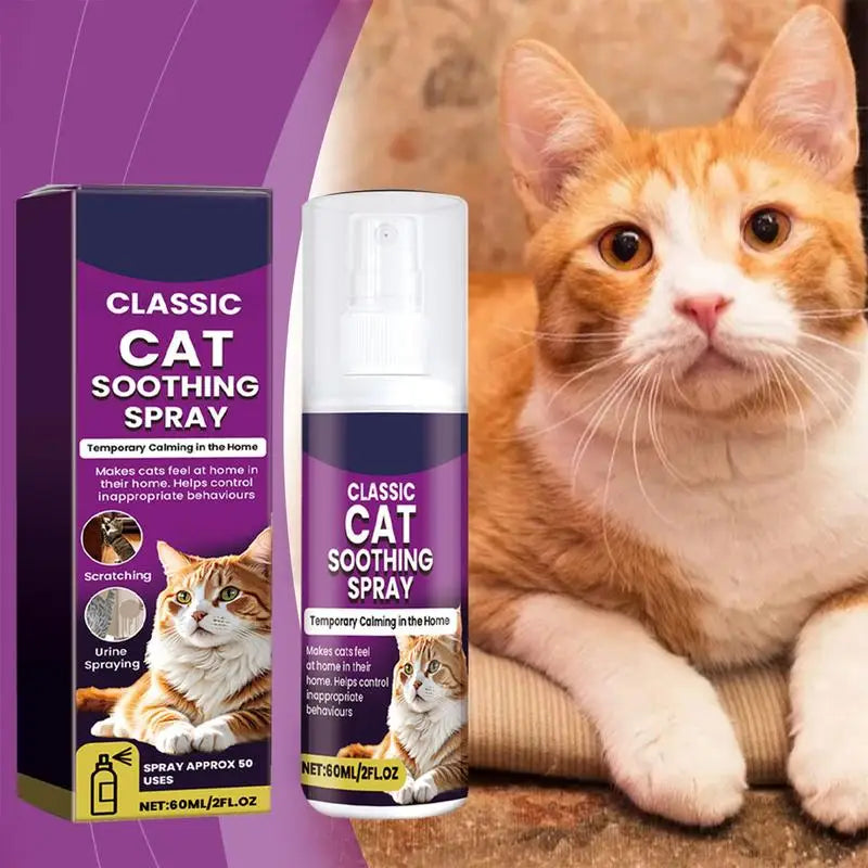 Cat Calming Spray 100ml - Natural Stress Relief & Scratch Prevention