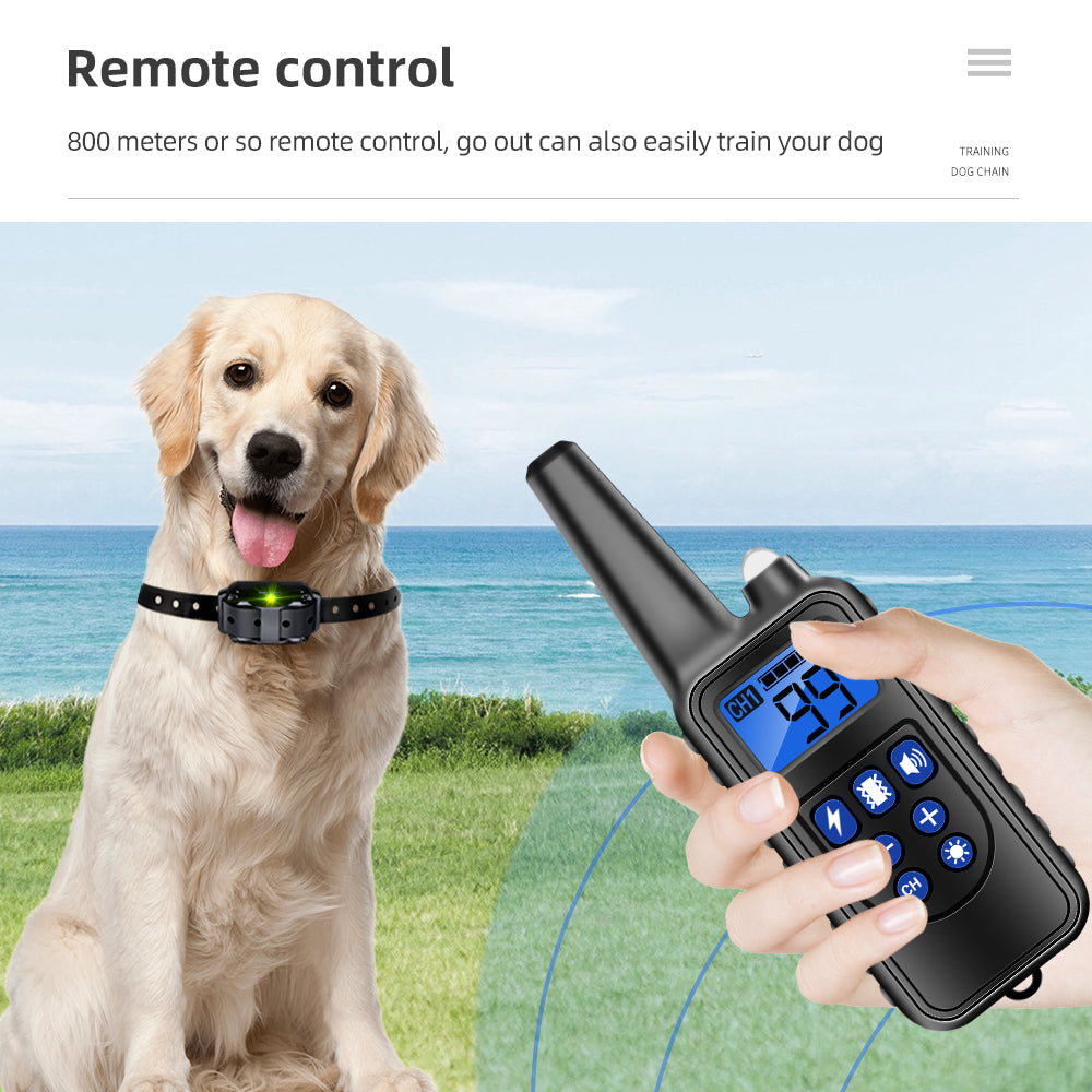 Electric Dog Training Collar: Waterproof, Rechargeable, Anti-Bark