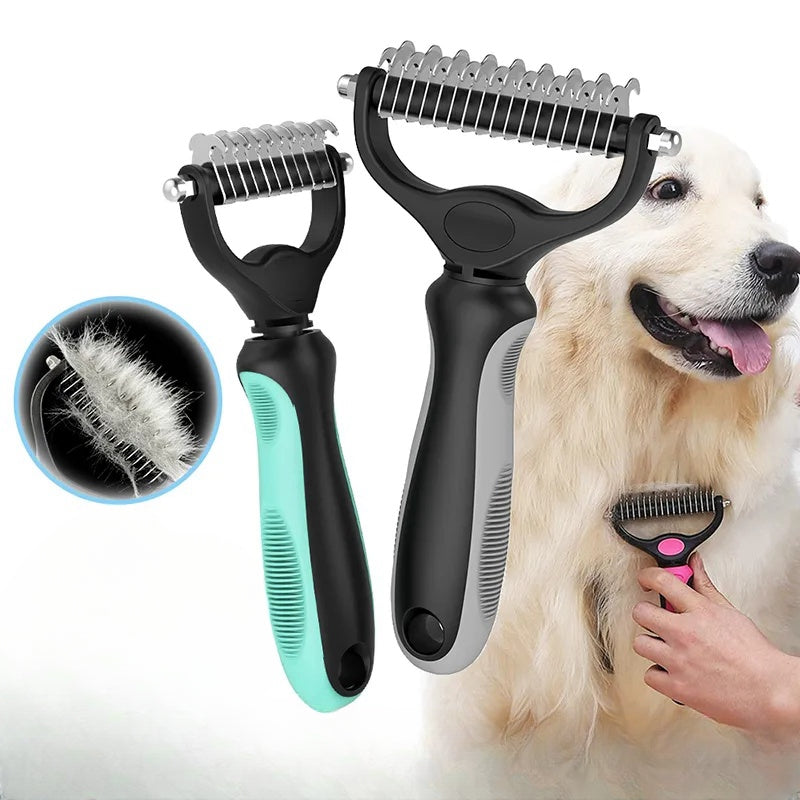Dog Cat Hair Removal Comb - Grooming & Dematting Brush