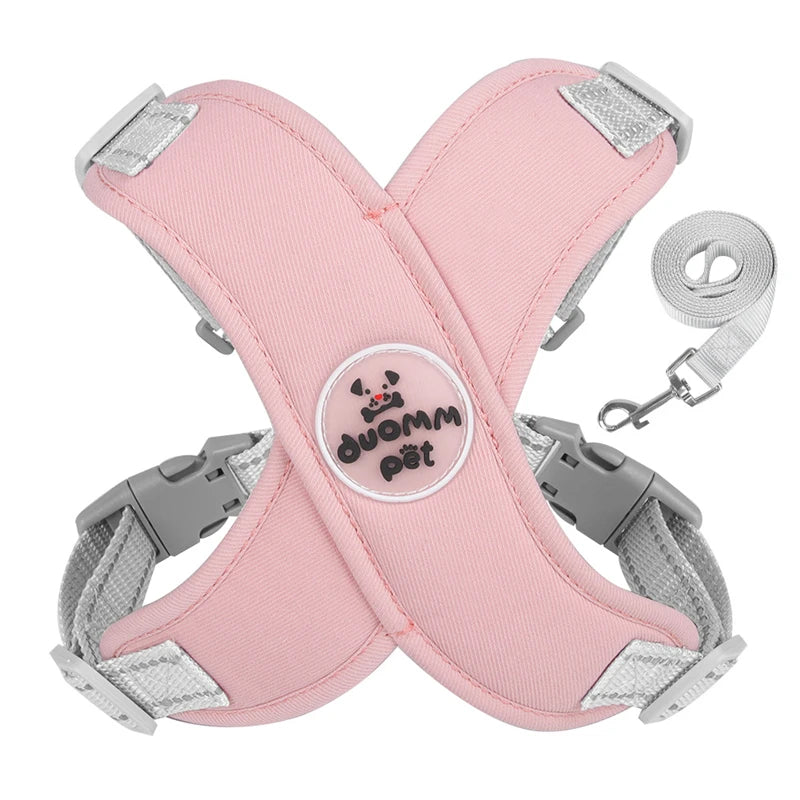 Dog Harness Leash Set - Reflective & Breathable for Small Dogs