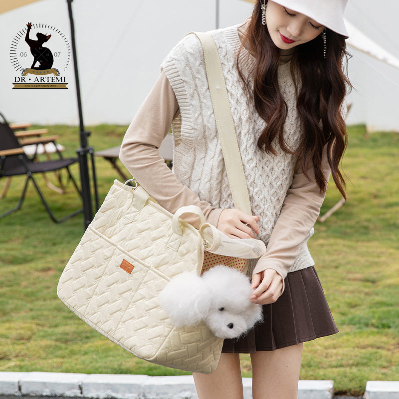 Breathable Pet Carrier: Spacious Dog & Cat Travel Bag