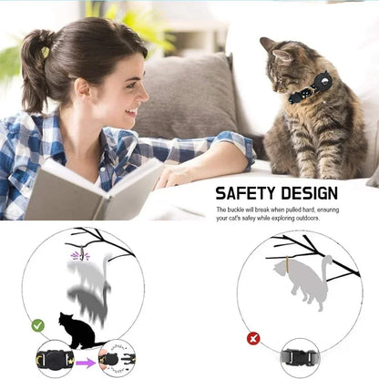 Apple Tag Cat Collar: Reflective, Safe, & Breakaway Design