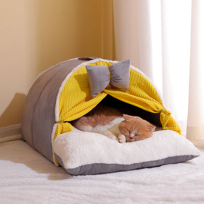 Soft Cat Nest Tent: Cozy Warm Bed for Small Pets