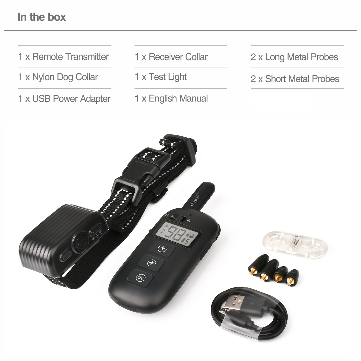 Remote Dog Training Collar - Waterproof & Rechargeable, 600M