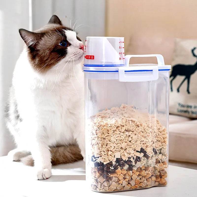 Dog Food Storage Bucket - Sealed Pet Grain Container