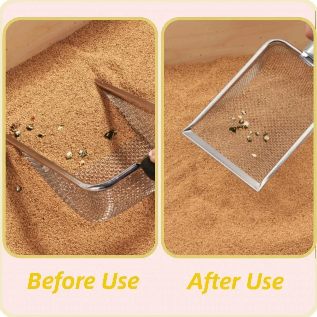 Stainless Steel Cat Litter Scoop - Rust-Proof & Easy Clean