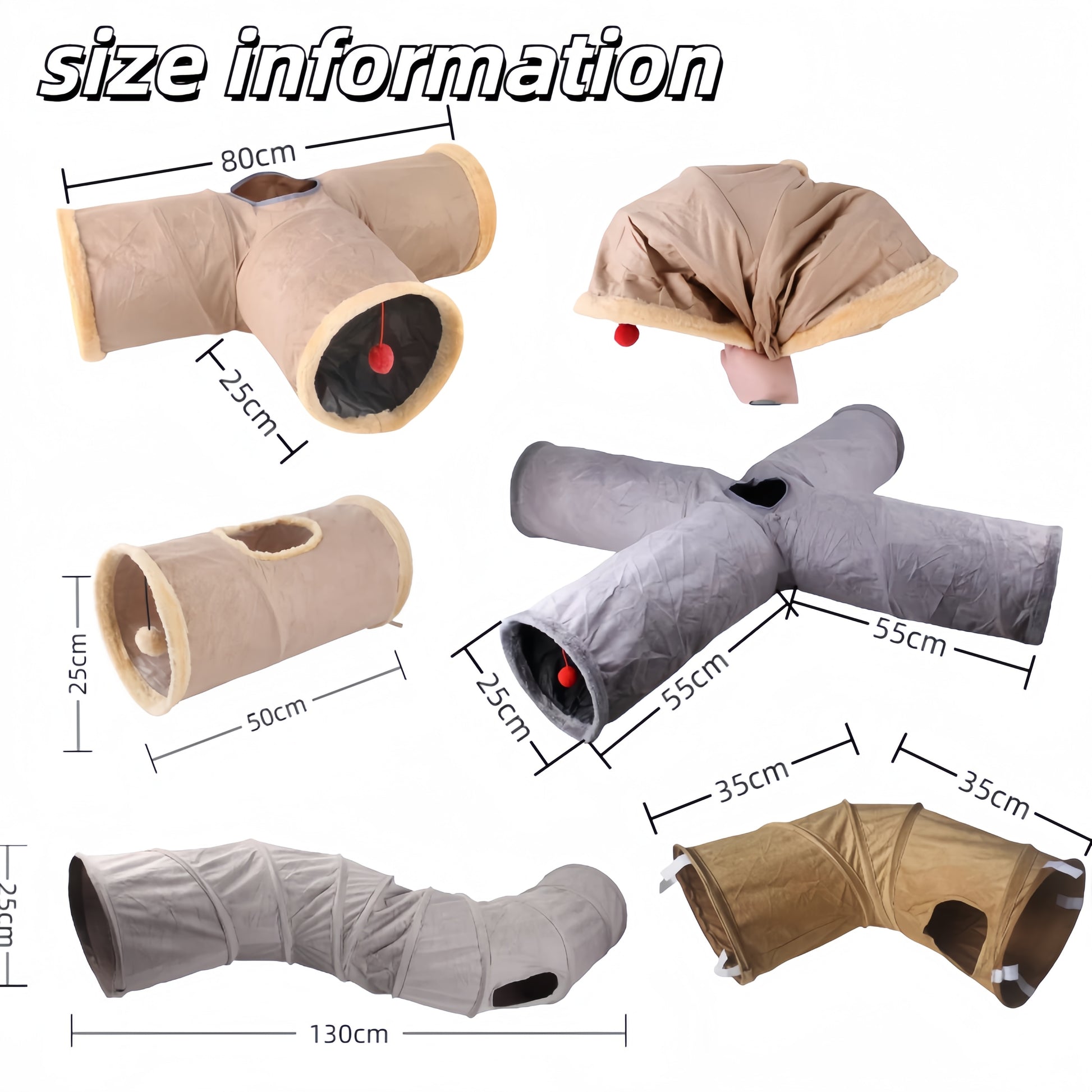 Collapsible Cat Tunnel: Winter Suede for Play & Hide Fun