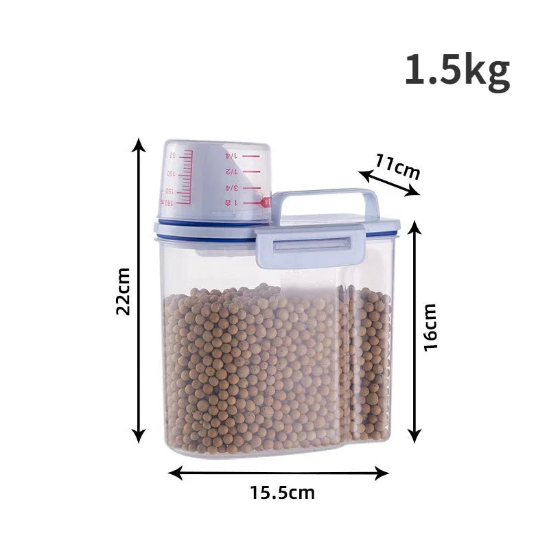 Dog Food Storage Bucket - Sealed Pet Grain Container