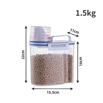 Dog Food Storage Bucket - Sealed Pet Grain Container