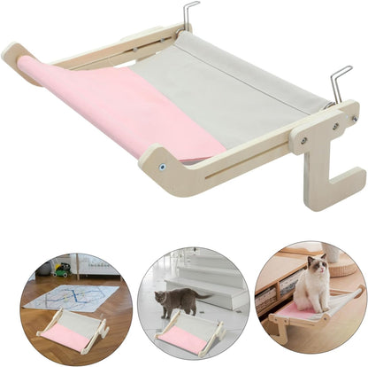 Cat Hammock Window Perch - Window Bed for Cat No Drill, Easy Install, 40 LB Support 