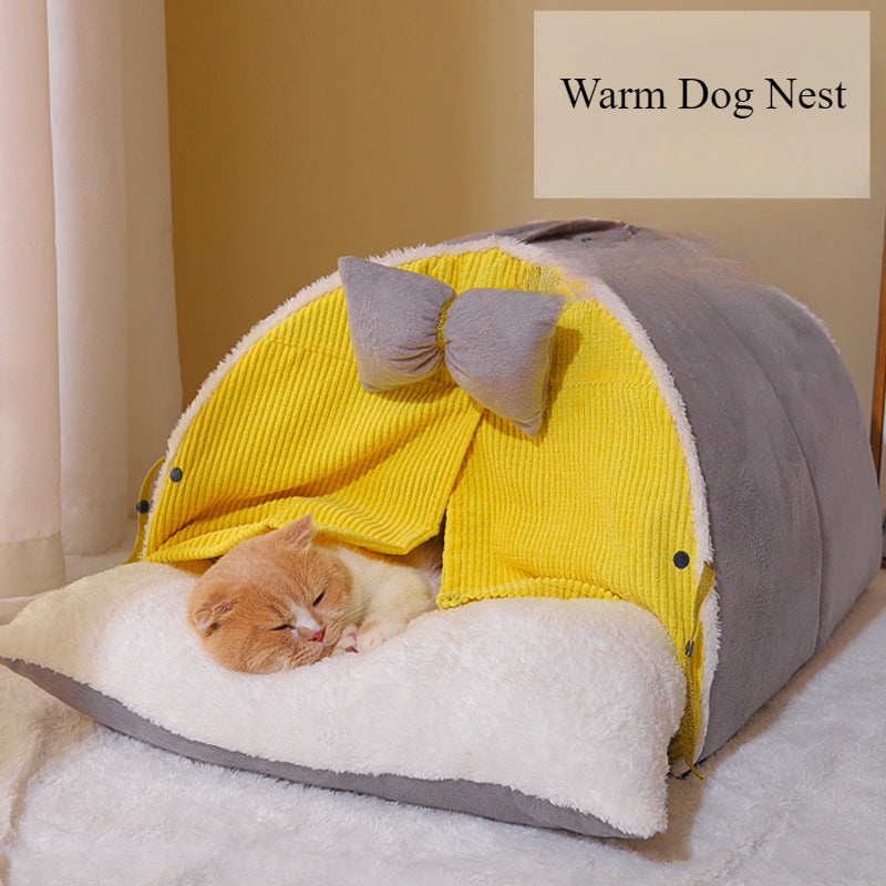 Soft Cat Nest Tent: Cozy Warm Bed for Small Pets
