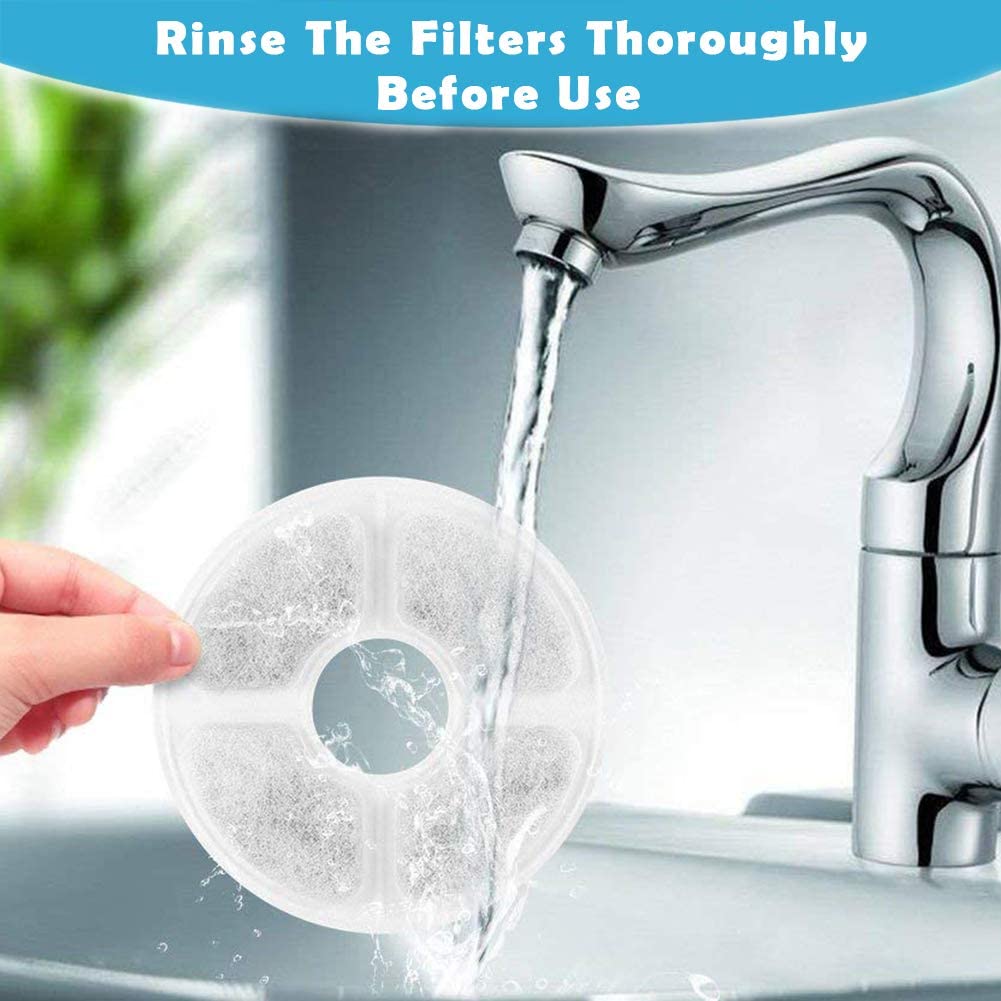 Cat Water Fountain Filters - 12Pcs Activated Carbon Replacement