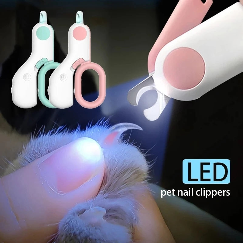 LED Pet Nail Clipper - Safe Grooming for Cats & Small Dogs