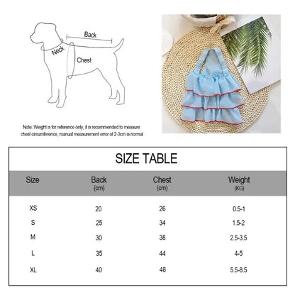 Dog Summer Dress: Cute Striped Skirt for Small Pets