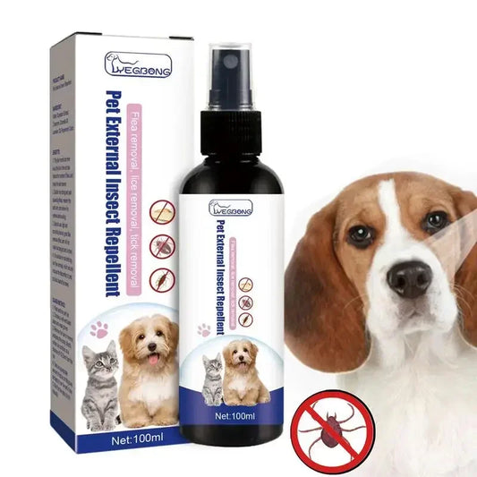 Pet Dog Cat Tick Flea Spray 100ml - Natural Soothing Insect Repellent
