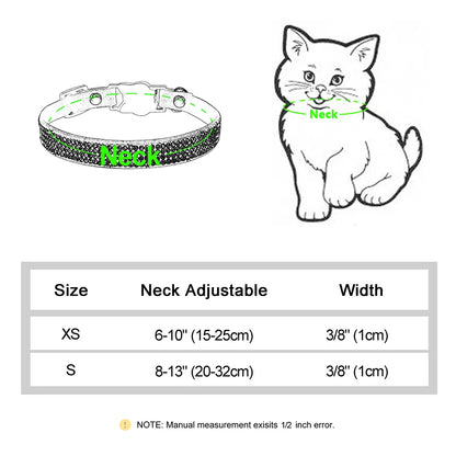 Cat Collar Soft Suede Rhinestone - Bling & Safe Breakaway