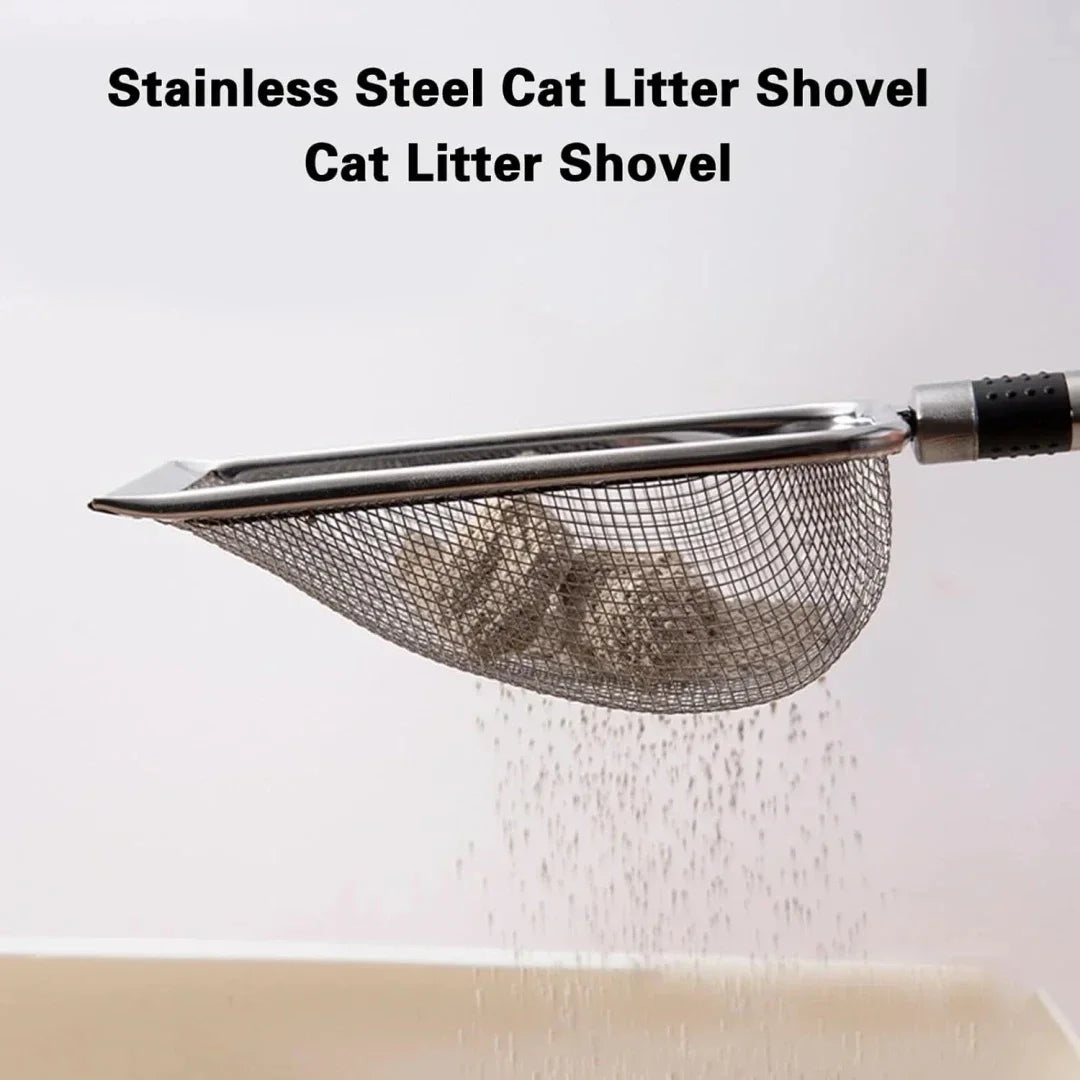 Stainless Steel Cat Litter Scoop - Rust-Proof & Easy Clean