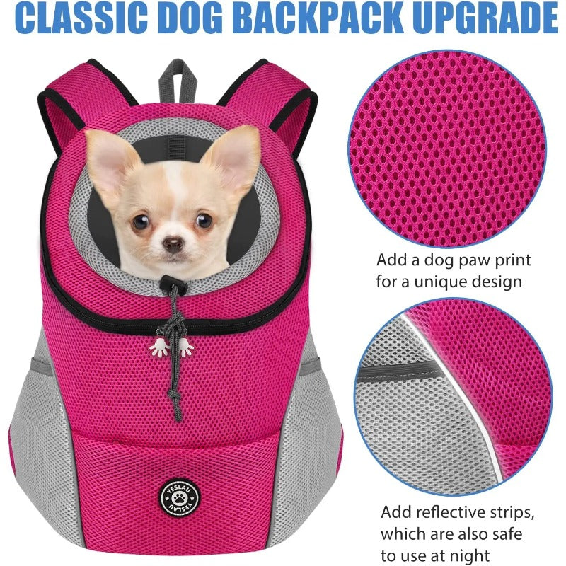 Dog Carrier Backpack - Portable, Breathable, Adjustable Straps