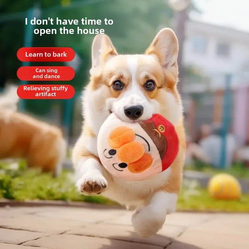 Interactive Dog Toy: USB Plush Ball with Music & Motion