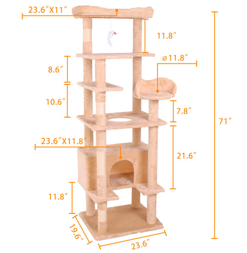 Cat Climbing Frame - Tall, Stable & Easy to Assemble