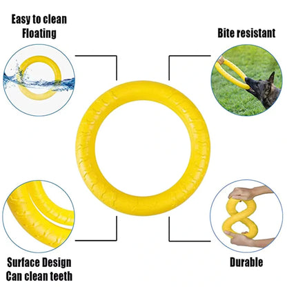 Durable Floating Flying Disc Toy for Large Dogs – Bite-Resistant Rubber Ring, 28cm