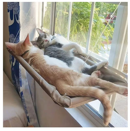 Window-Mounted Cat Hammock Bed – Hanging Pet Seat with Suction Cups, Washable Cover, Holds Up to 20kg